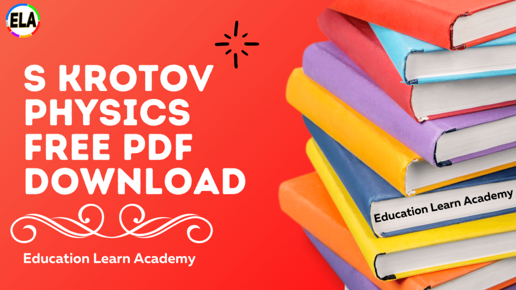 S Krotov Physics Solutions Free PDF Download