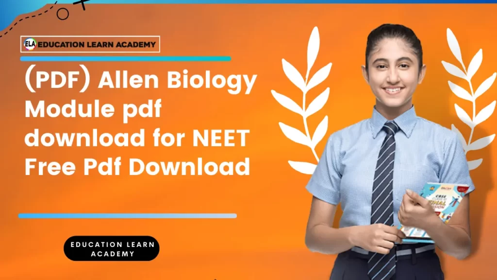 (PDF) Allen Biology Module pdf download for NEET Free Pdf Download