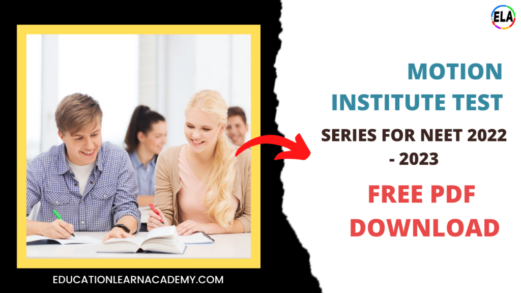 New Motion Institute Test Series For NEET PDF Download