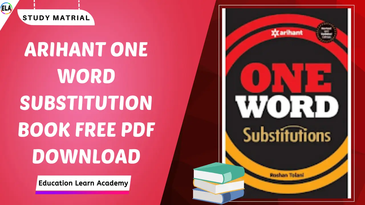 Arihant One word substitution Book Free PDF Download