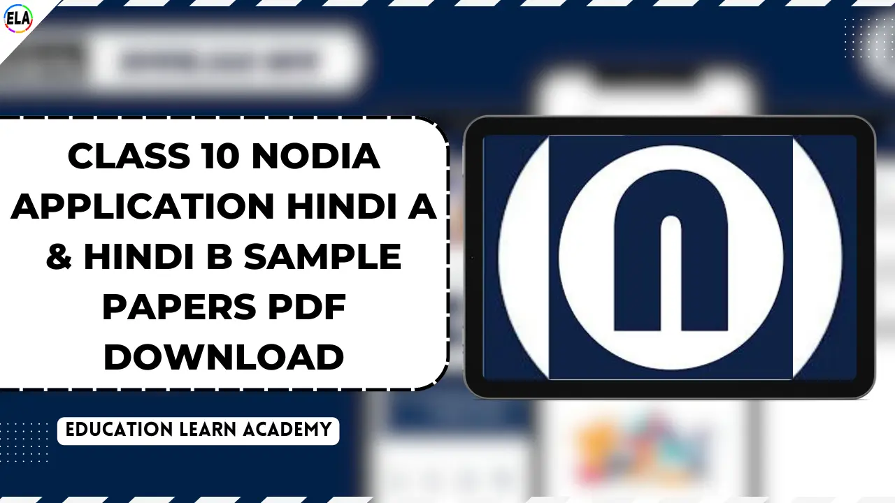 CLASS 10 NODIA APPLICATION HINDI A & HINDI B SAMPLE PAPERS PDF DOWNLOAD