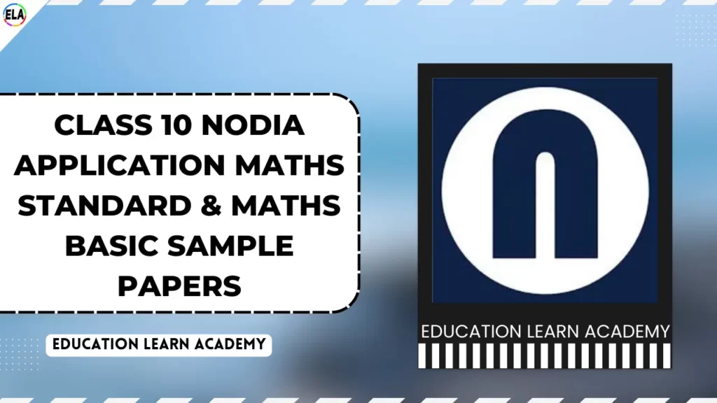 Class 10 Nodia application MATHS STANDARD & MATHS BASIC sample Papers