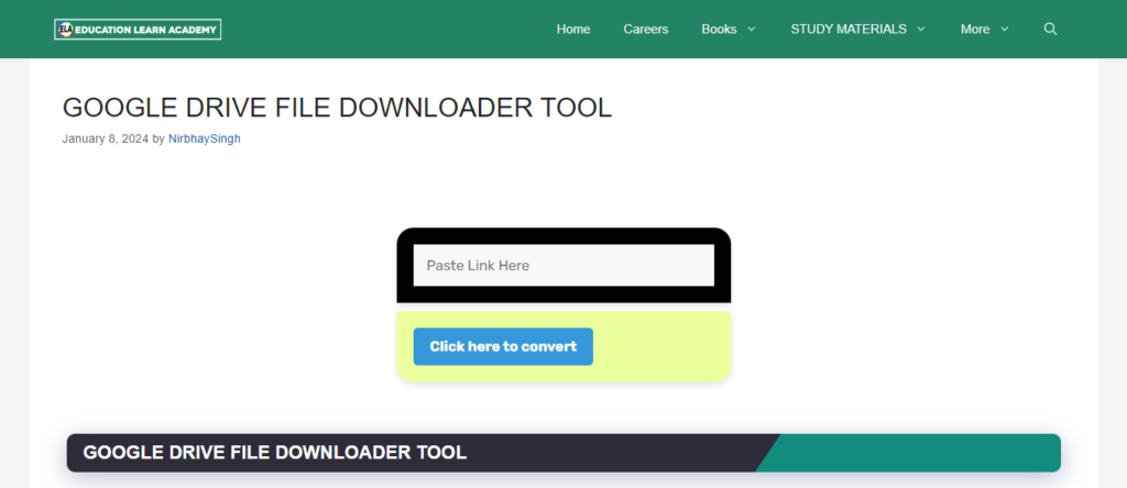 Google Drive File Downloader Tool