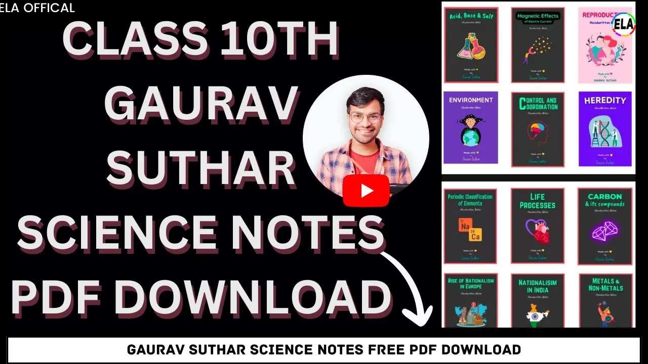 class 10th gaurav suthar science notes pdf download